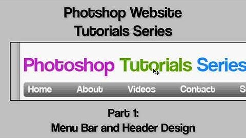 Photoshop Website Design Tutorial 1 - Getting Started With Menu Bar and Header Design
