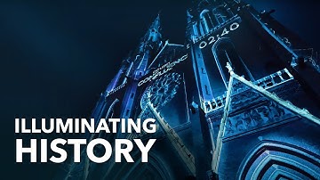 Historic buildings come alive with 3D projection mapping at 2021 GLOW festival