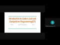 Introduction to Coders Club and competitive programming 2022 Download Mp4