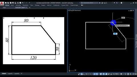 Vaduni | Học AutoCAD 1 phút - Bài tập lệnh Line 2 | #shorts