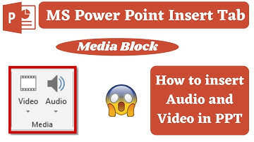 How to insert audio and video in powerpoint | Ms powerpoint tutorial in hindi | Media block tutorial