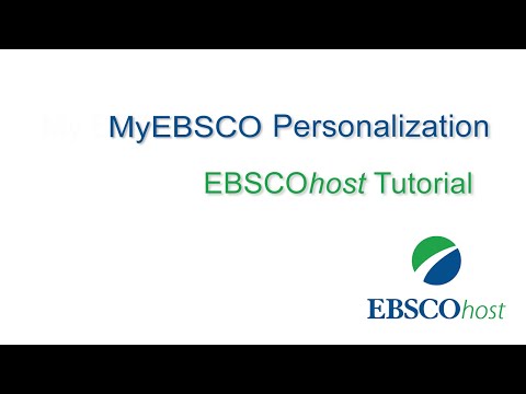 MyEBSCO Folder - Tutorial