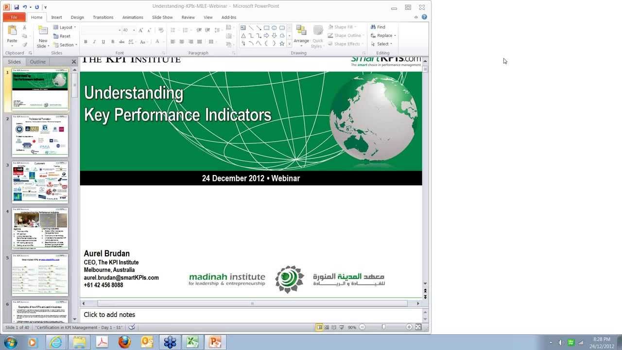 Understanding Key Performance Indicators, by Aurel Brudan, CEO of The KPI Institute
