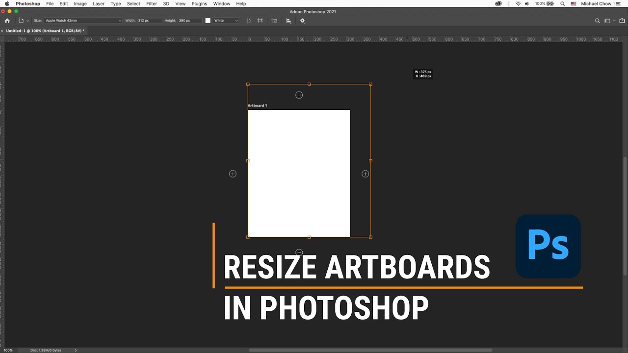 How to change artboard's size in Photoshop - imagy