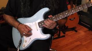 Panos Arvanitis plays Fender Stratocaster Yngwie J Malmsteen Sonic Blue chords