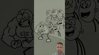 Weak to Bodybuilder Transformation 😂💪 | Funny Cartoon Meme #shorts