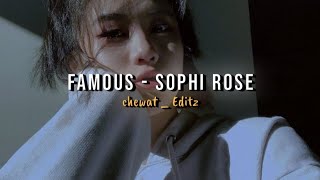 Famous - Sophie Rose ( Lyrics ) English Song 🎵 | WhatsApp Status