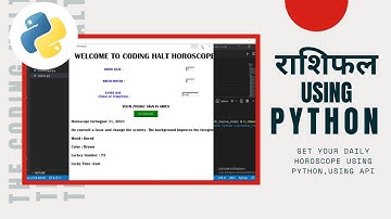 राशिफल Using PYTHON || Get your daily horoscope and zodiac signs using python ,using API ||