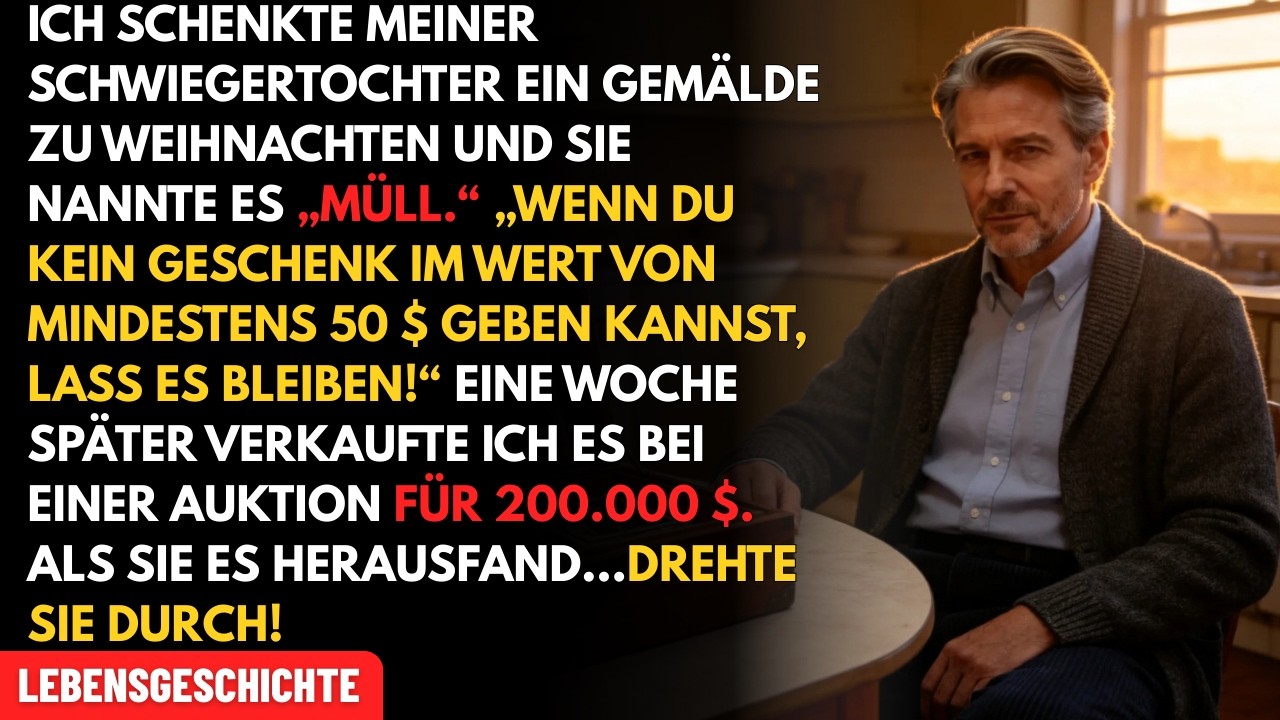 Mit 68 Jahren dachte ich, ich hätte jede Art von Respektlosigkeit erlebt. Aber als meine Schwiegertochter Melanie das Bild, das ich mit den Farben meiner verstorbenen Frau Margarete gemalt hatte,...