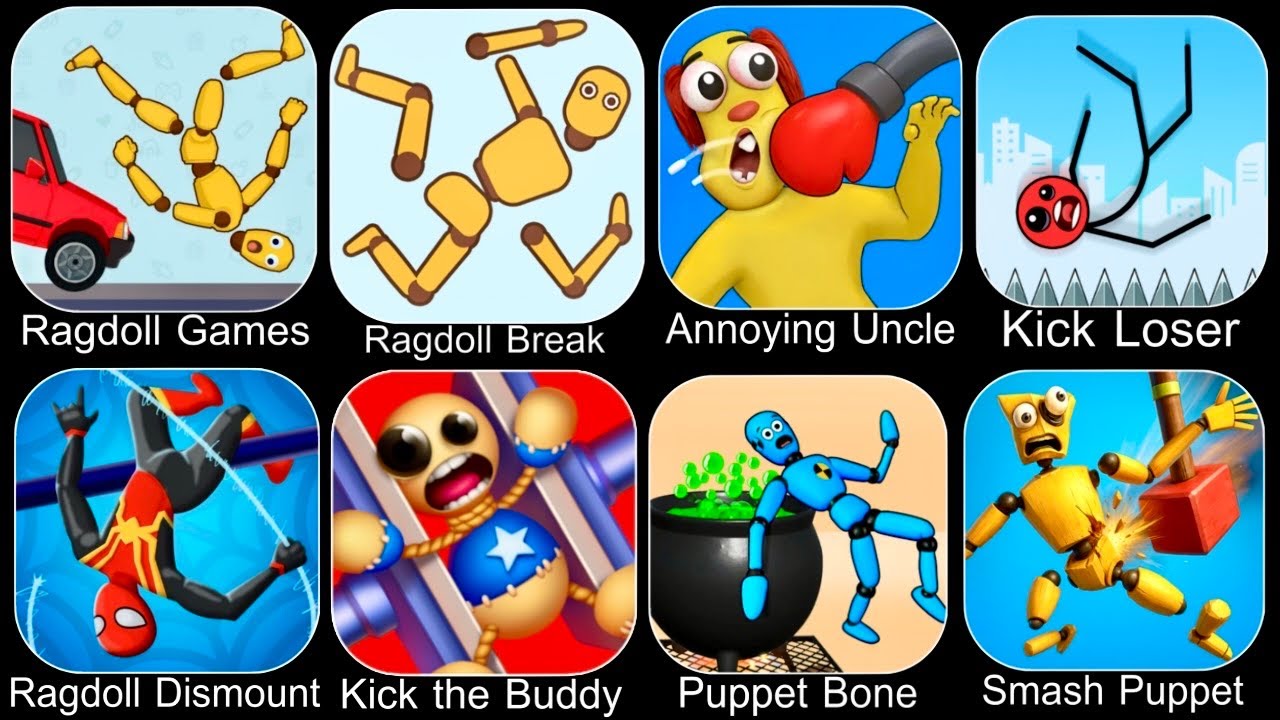 Roblox,Sprunki Survival,Ragdoll Break,Kick the Buddy,Annoying Uncle Punch,Ragdoll Dummy,Kick Loser
