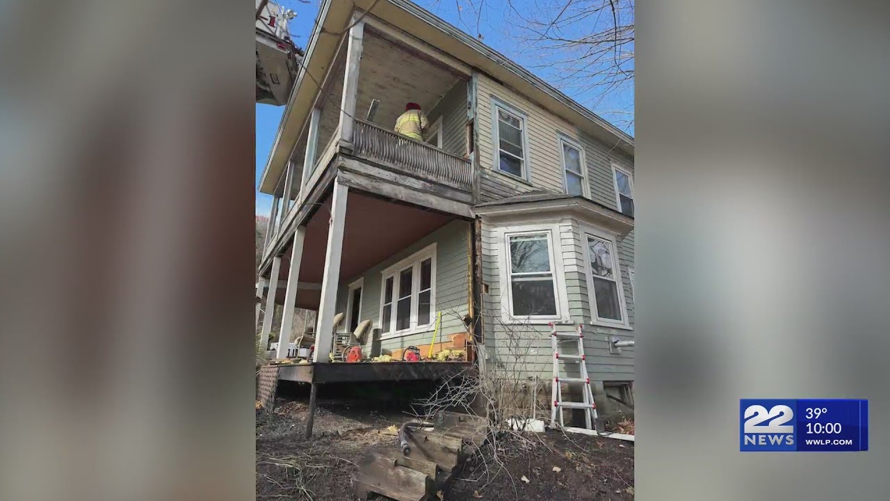Crews respond to brush fire in Whately - YouTube
