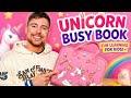 MrBeast ❤️ Unicorn Busy Montessori Book for Toddlers Preschool Learning Activities Fine Motor Skills