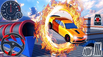 Stunt Car Extreme VS Train Racing - Car Muscle Stunts Mega Ramp Simulator - Android GamePlay #2
