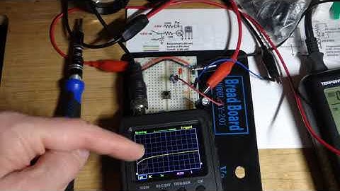 Capacitor NPN BJT Voltage Fades Off LED Circuit Oscilloscope Measured