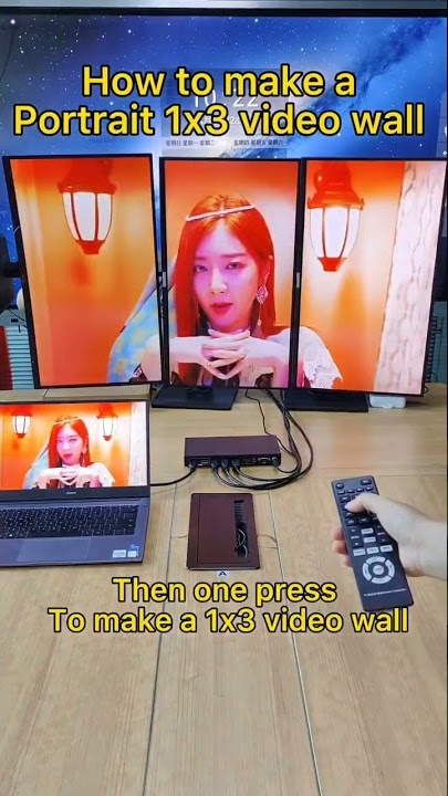 How to make a 1x3 portrait video wall? Rotate the outputs and a press to make the video Wall