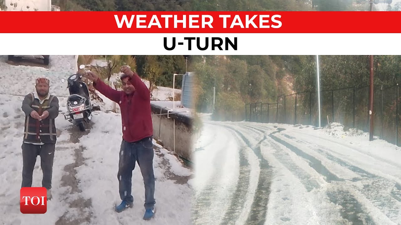 Uttarakhand: Rain and hailstorm lash Mussoorie, locals enjoy pleasant weather