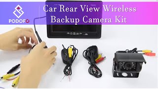 Car Rear View Wireless Backup Camera Kit   7' TFT LCD Monitor(R0009) reversing camera connection