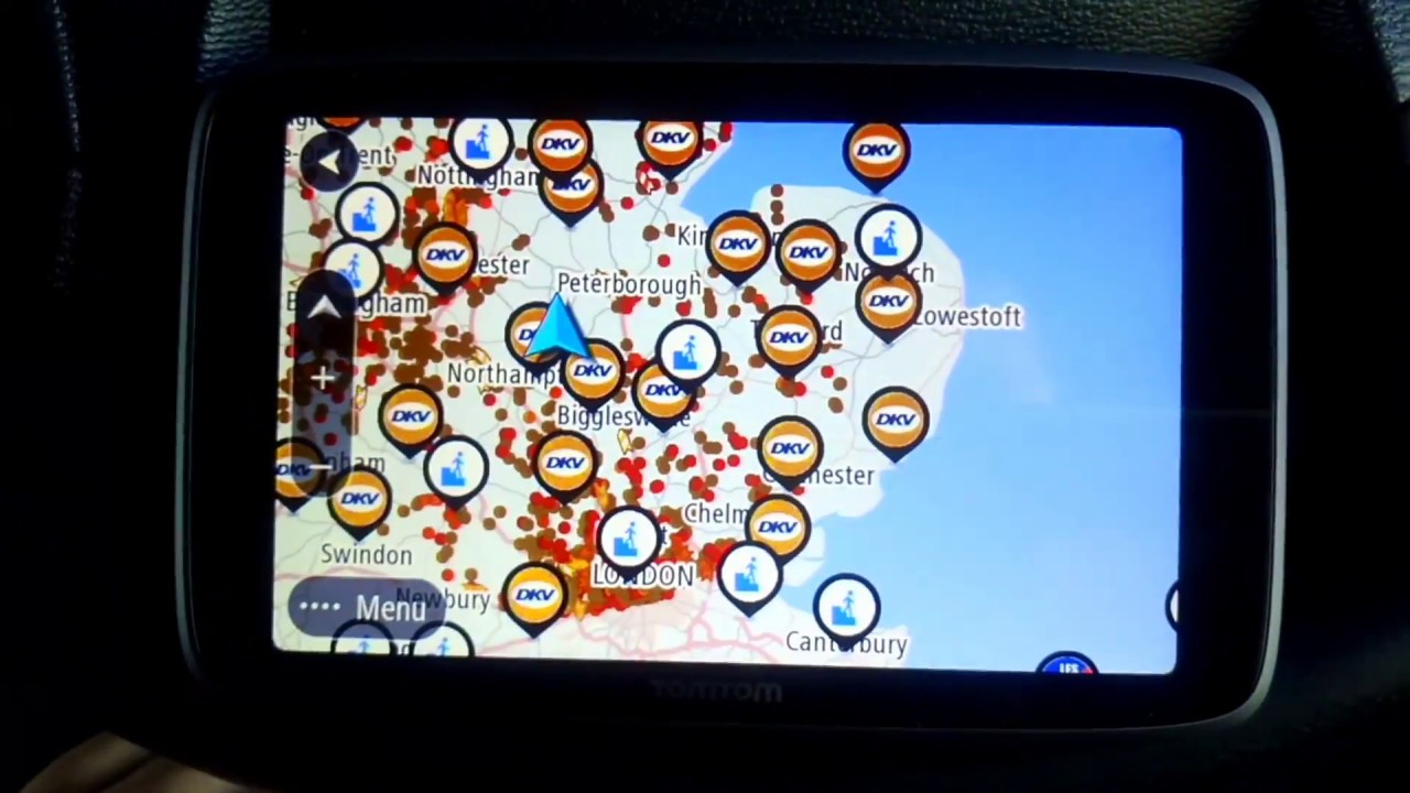 Sociaal vaccinatie Parelachtig TomTom GO PROFESSIONAL 6250 POI on map - YouTube