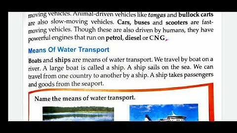 Class 2: EVS Chapter 19 - Means of Water Transport
