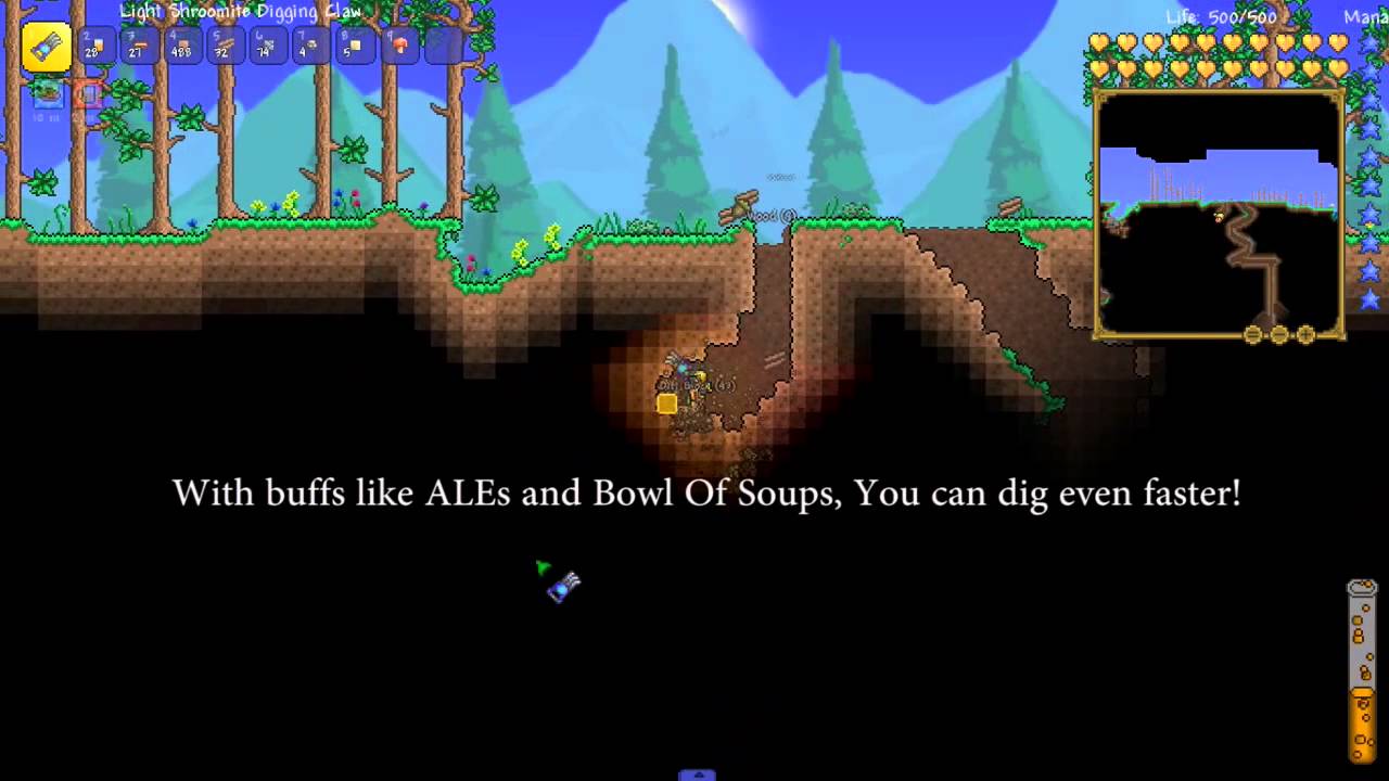 How To Dig Really Fast in Terraria 1.2.4.1 YouTube