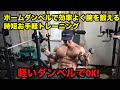 自宅ダンベルでできる効率的かつ安全に腕(上腕二頭筋))を鍛えるオススメ種目(インクラインカール)効かせるポイントや時間効率の良いやり方など