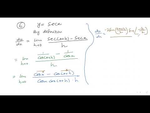 Derivative of Secx