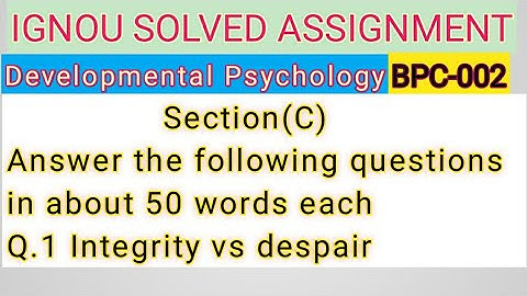 IGNOU SOLVED ASSIGNMENT BPC-002 Q.1