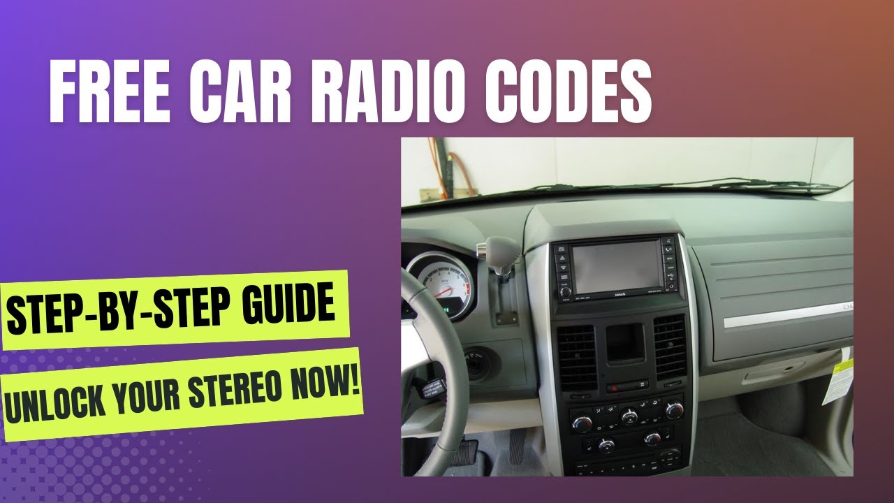 Unlock Dodge Grand Caravan Radio Unlock Car Radio Dodge Caravan Code 