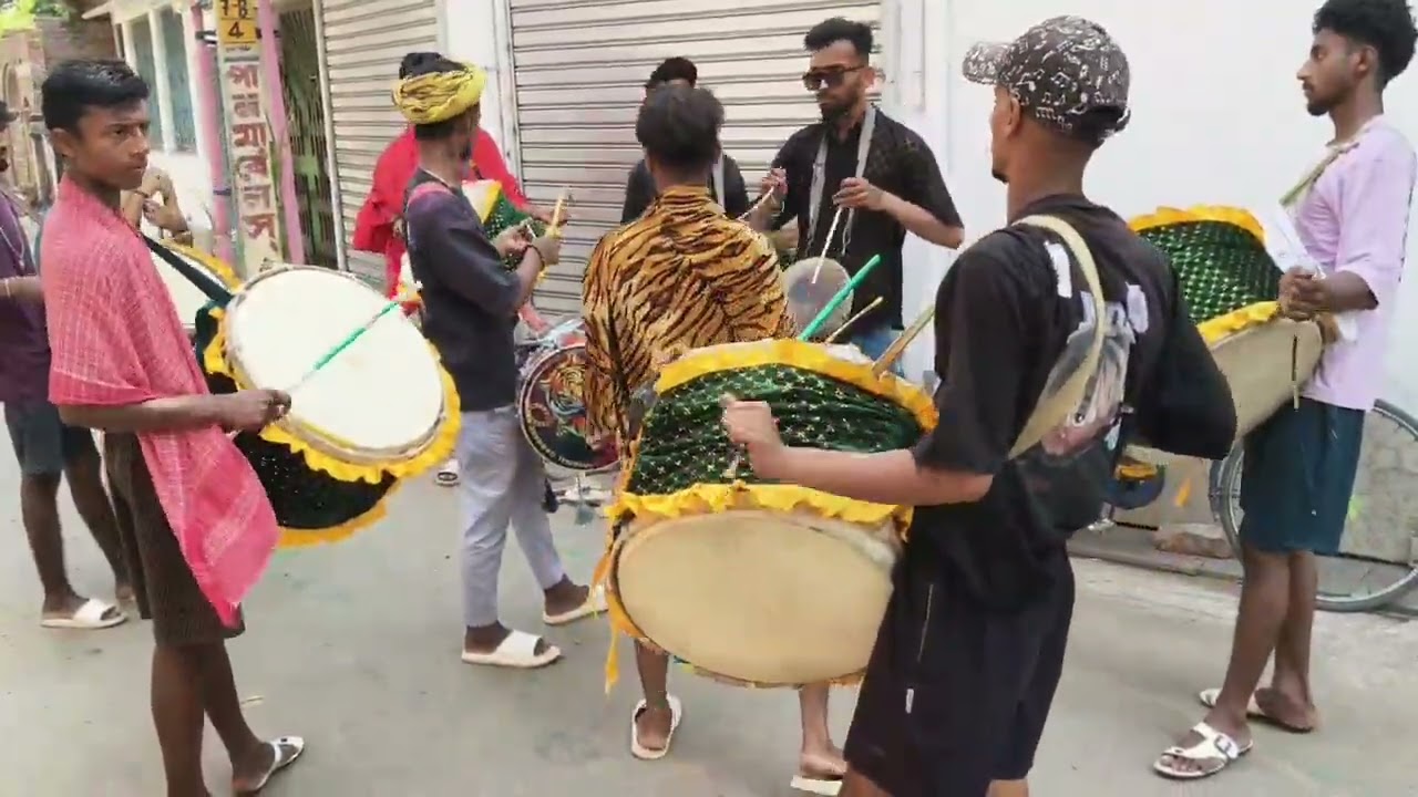 🤩MUSKAN DHOL TASHA🔥 SANTIPUR GOPAL PUJA 2025🍻#kolkatadholtasha #santipur