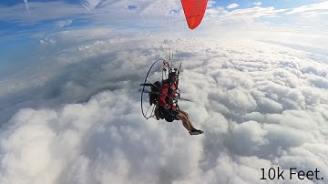 10k Feet above the clouds.  Moonshiners Paramotor Fly In