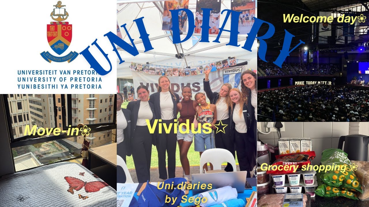 Uni diaries| Tuks first year + res move-in + welcome day + grocery shopping 💙