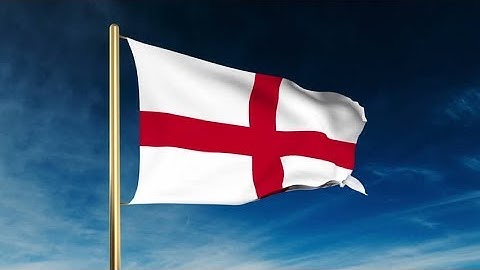 4K England flag slider style. Waving in the wind with cloud background animation Stock video