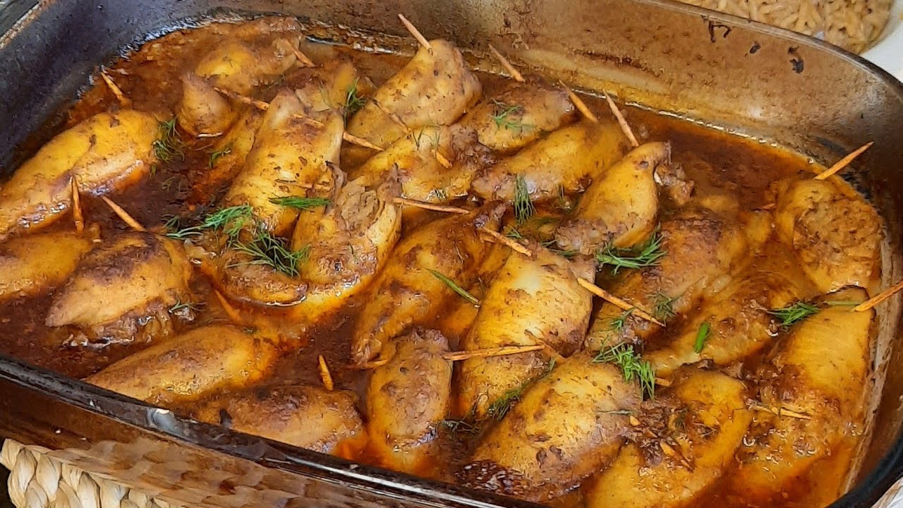 كلماري محشي بالرز طعم خيااال  😍