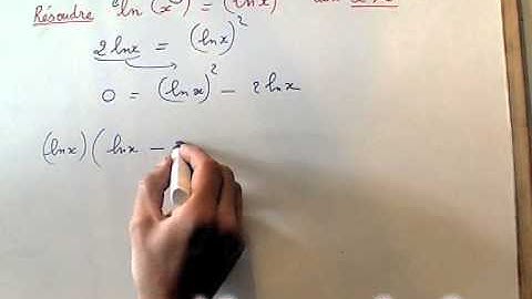 Resoudre une équation avec des logarithmes. TS