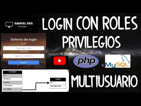 Login con roles de usuario |Acceso a diferentes Tipos De usuario | 2020  #Roles #PHP