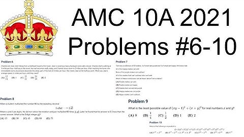 AMC 10A 2021 Problems #6-10