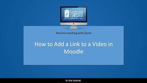 How to add a link to an online video in Moodle