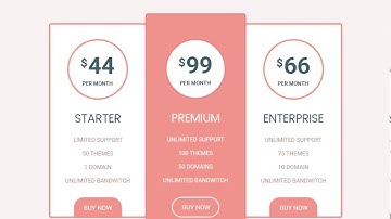 Photoshop CS6 Free Download – Pricing Tables Example