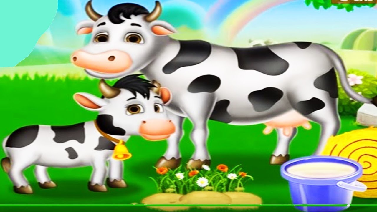 Развивающие видео для детей 4 лет. Коровы для детей развивающие.
