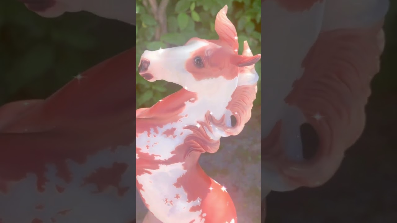 I brought my Breyer horse outside: horse nose 