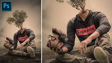 Human Tree - Head Cut Out Surreal Photoshop Manipulation Tutorial