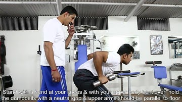 Triceps: Standing Bent Over Dumbbell Tricep Kickback, Tutorials by Rao
