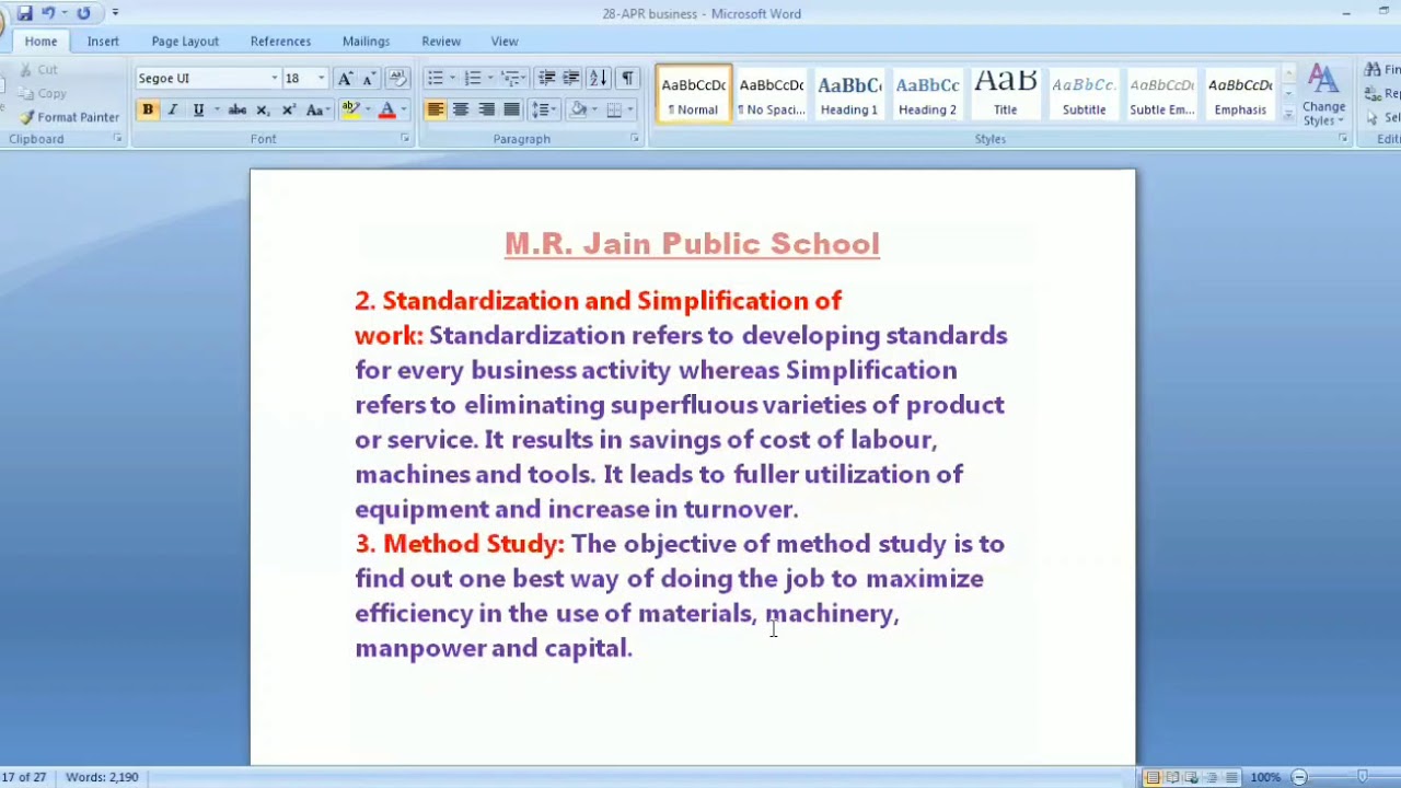 Class 12 Techniques Of Scientific Management YouTube
