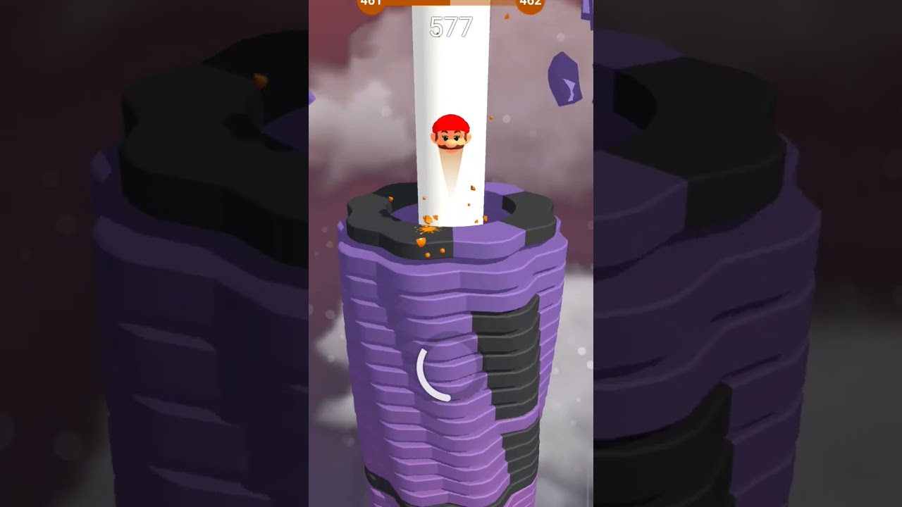 Most Satisfying Stack Ball Level 461 💥 #stackballgame #gameplay