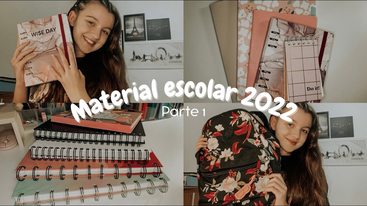 MEU MATERIAL ESCOLAR 2022- parte 1 (mochila, wise day, cadernos…)
