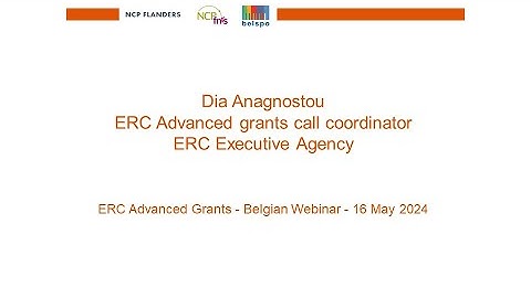 May 2024 – Dia Anagnostou ERC Advanced grants call coordinator