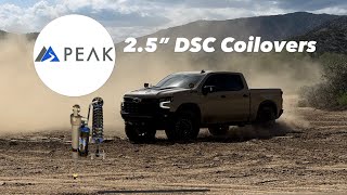 New Peak Suspension 2.5” DSC Coilovers for 2022 Chevy Silverado ZR2. Test and Review