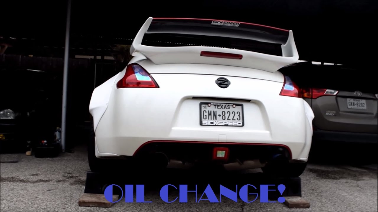 Oil change on the 370z! YouTube