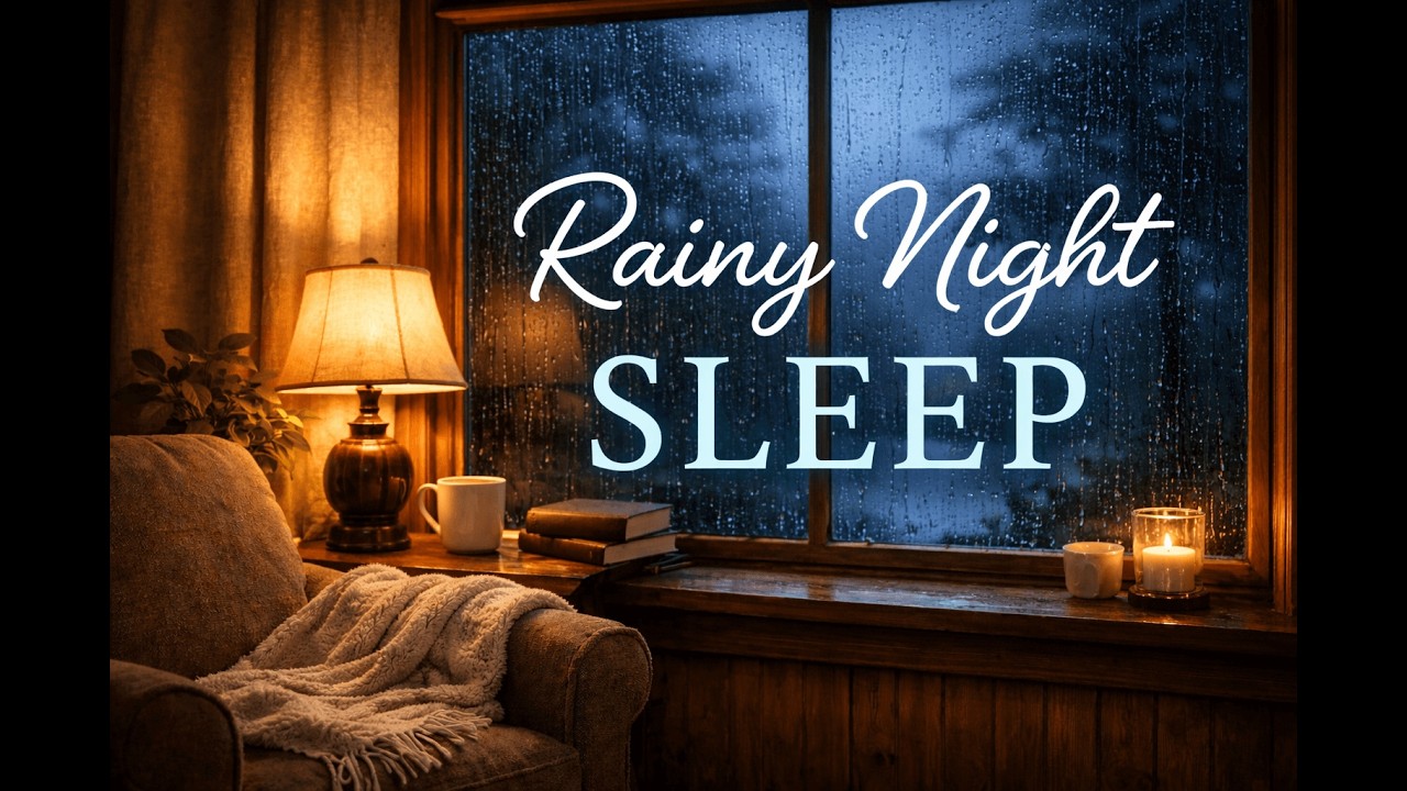 👉 Cozy Rainy Night 🌙 Soft Window Rain for Sleep