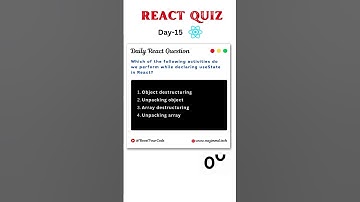 React JS Coding Challenge Day - 15 🔥 #shorts #youtubeshorts #viralvideo  #reactjs #quiz #tutorial